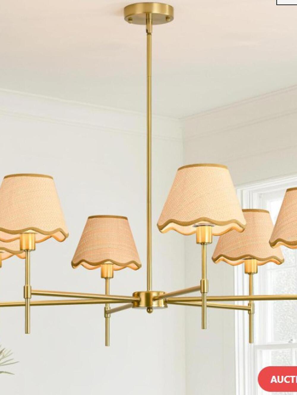 6-Light Boho Gold Chandelier